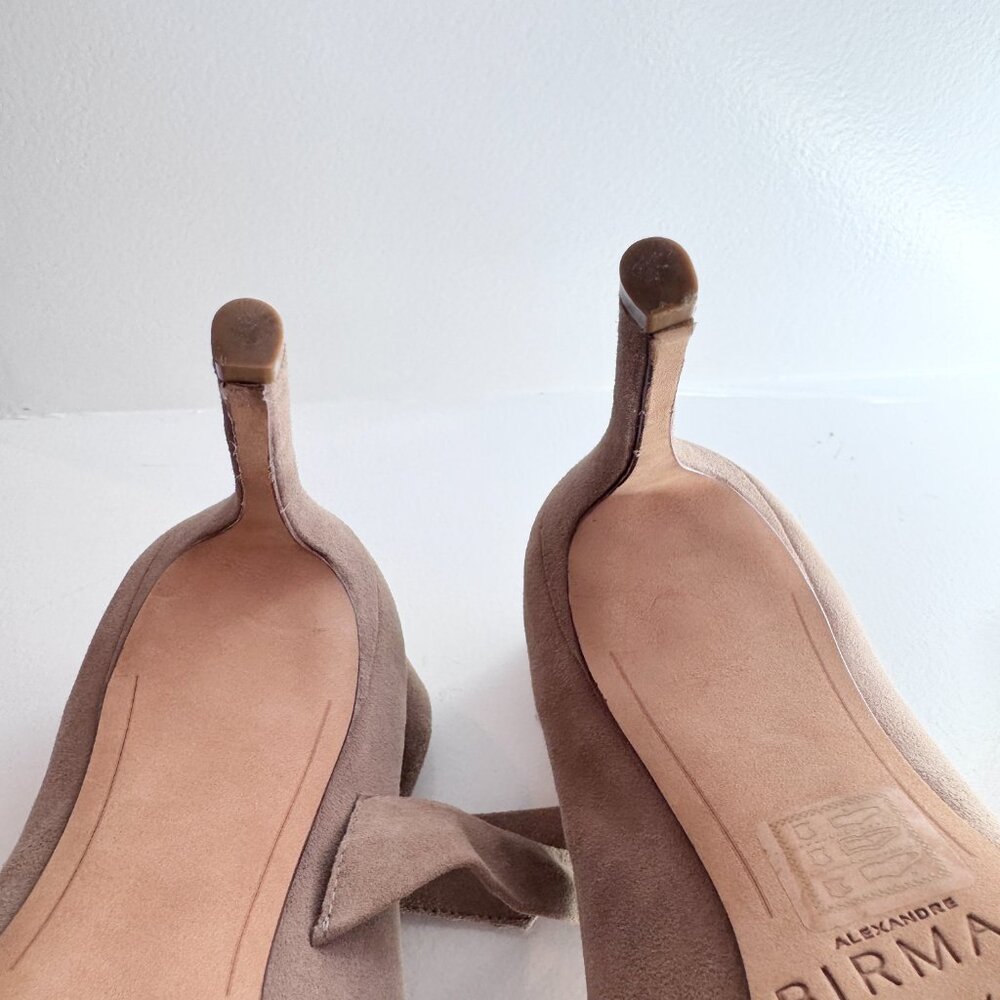 Alexandre Birman Suede T-Strap Pumps Heels Size 38.5 Designer - Picture 7 of 14